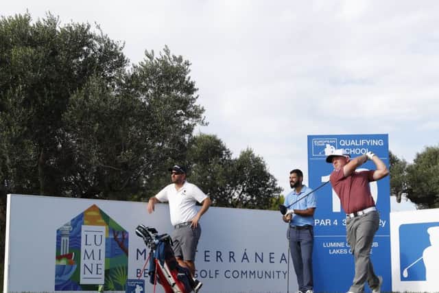 Craig Ross tees off in Tarragona, Spain. Pic: Getty