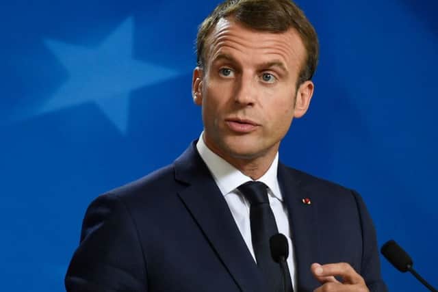 France's President Emmanuel Macron (Photo by JOHN THYS / AFP)JOHN THYS/AFP/Getty Images