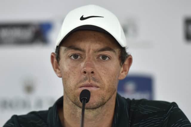 Rory McIlroy speaking ahead of the DP World Tour Championship. Picture: Kamran Jebreili/AP