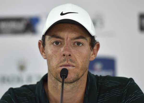 Rory McIlroy speaking ahead of the DP World Tour Championship. Picture: Kamran Jebreili/AP