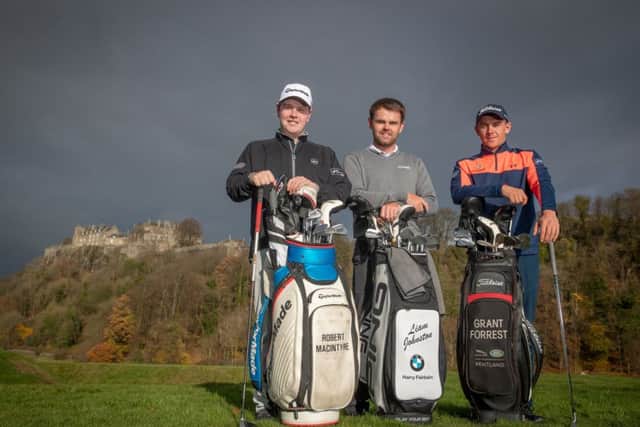 Robert McIntyre, Liam Johnston and Grant Forrest are all looking forward to playing on the European Tour.
Picture: Kenny Smith