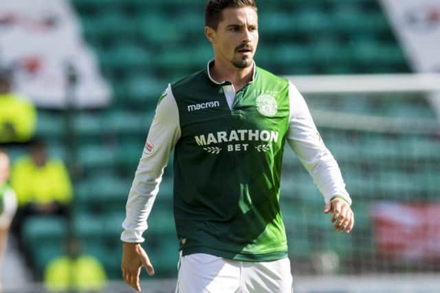 Jamie Maclaren is hopeful that his experiences at Hibs can help him break his scoring duck for Australia. Picture: SNS Group