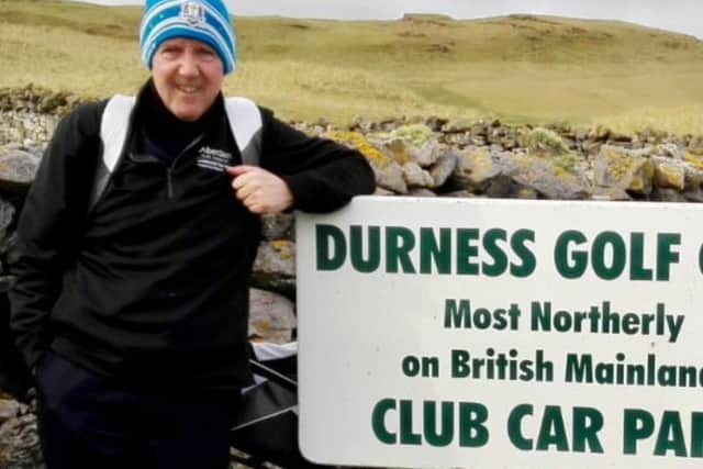 Stuart Macfarlane, Lanark Golf Club member, in 2018 he completed playing all 522 mainland golf courses in Scotland (Submitted pic)