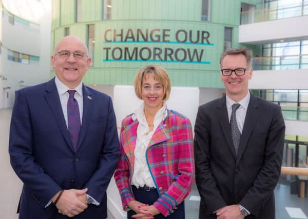 From left: EIC chief executive Stuart Broadley, head of Aberdeen Business School Elizabeth Gammie, and director of ONE Oil, Gas & Energy David Wilson. Picture: The Gatehouse - Design & Print Consultancy.
