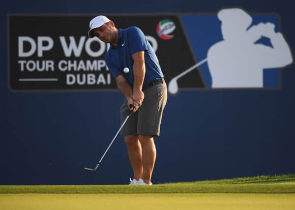 Francesco Molinari practises ahead of the DP World Tour Championship in Dubai.  Picture: Ross Kinnaird/Getty Images
