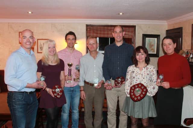East Fife Triathlon club annual award winners 2018.