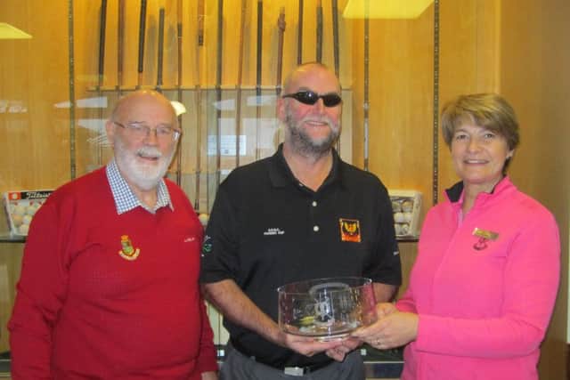 Jim Gales of Springfield, Les McConachie of St Andrews and Jan Crawford from the St Andrews Links Trust.