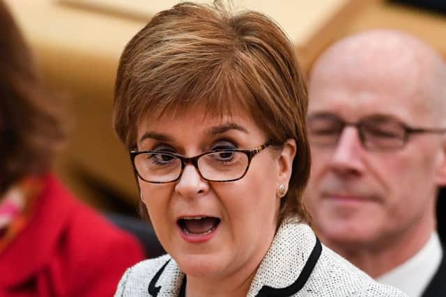 First Minister of Scotland Nicola Sturgeon responds to questions during first minister's questions. Picture: Getty Images