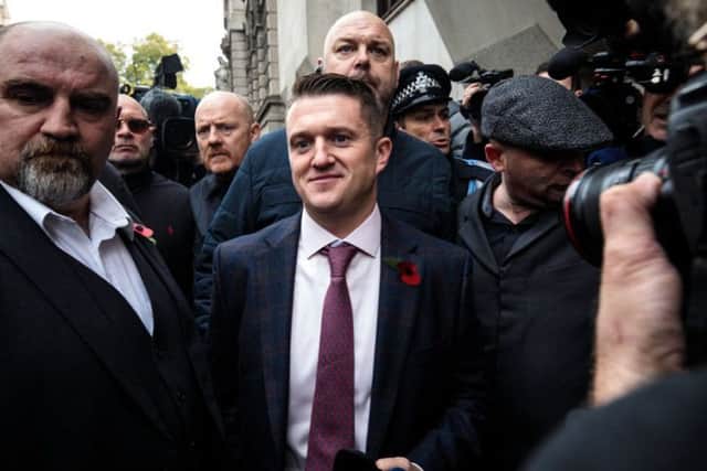 Far-right figurehead Tommy Robinson has promised to come to a Hearts game. Picture: Jack Taylor/Getty