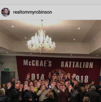 Tommy Robinson put the image of his supporters on his Instagram. Picture: Instagram/realtommyrobinson