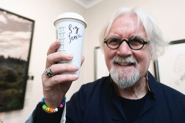 A Glaswegian barista's affectionate tribute to Sir Billy on his takeaway coffee cup. Picture: John Devlin