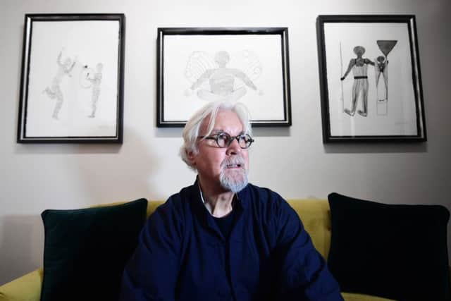 The ink drawings are Sir Billy's third set in his Born on a Rainy Day series. Picture: John Devlin