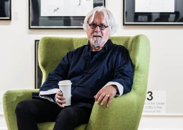 Sir Billy Connolly at Glasgow's Castle Fine Art. Picture: John Devlin