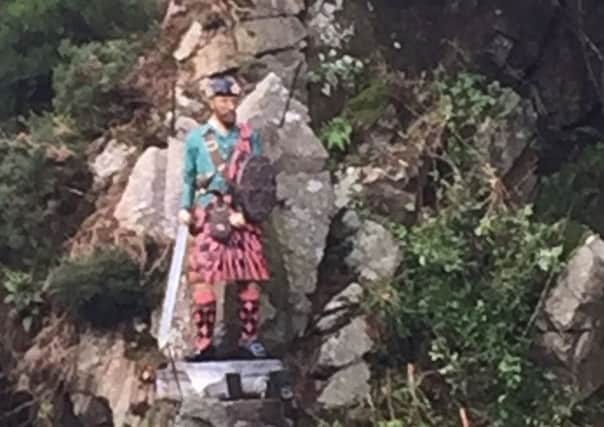 A statue of the outlaw Rob Roy