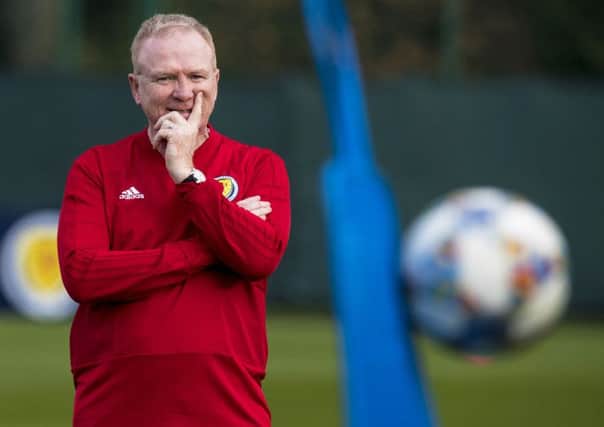 Scotland manager Alex McLeish supervises a training session. Picture: Alan Harvey/SNS