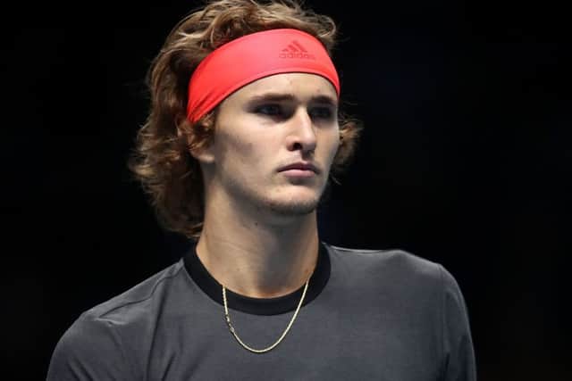 Alexander Zverev celebrates defeating Roger Federer. Picture: Julian Finney/Getty Images