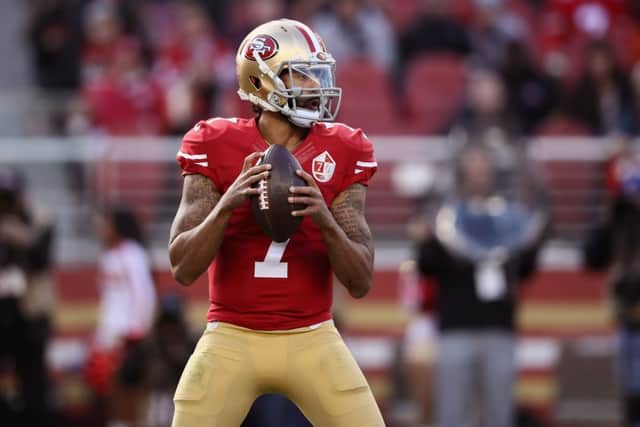 Colin Kaepernick in action for the San Francisco 49ers. Picture: Ezra Shaw/Getty Imagess