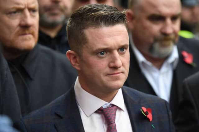 Tommy Robinson had pledged to go to a Hearts game. Picture: CHRIS J RATCLIFFE/AFP/Getty
