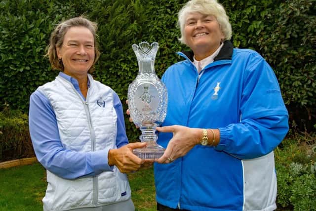 2019 Solheim Cup captain Catriona Matthew with newly-appointed vice captain Laura Davies. Picture: Tristan Jones