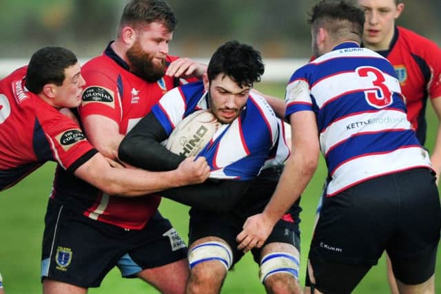 Pic by Alan Murray; Falkirk RFC v Howe of Fife RFC; Camelon; Dorrator Road, Sunnyside