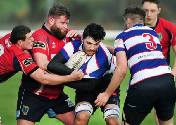 Pic by Alan Murray; Falkirk RFC v Howe of Fife RFC; Camelon; Dorrator Road, Sunnyside