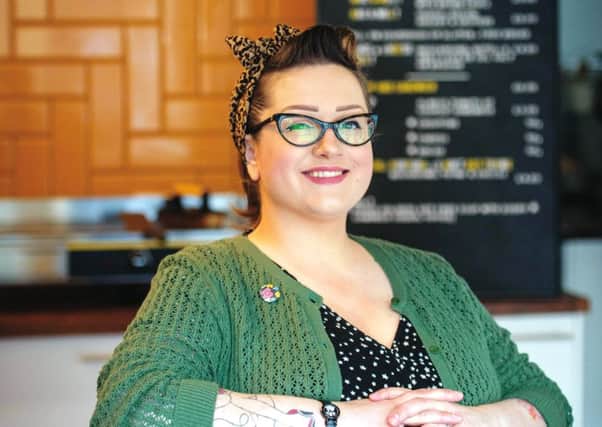 Aberdeen, Monday, 28th March 2016

Pictured is former oil worker Mechelle Clark, 34,  who was made redundant twice and couldn't get a job after going for 60 interviews. She has launched Aberdeen, and possibly Scotland's first cafe dedicated to toasties.

Picture by Michal Wachucik / Abermedia