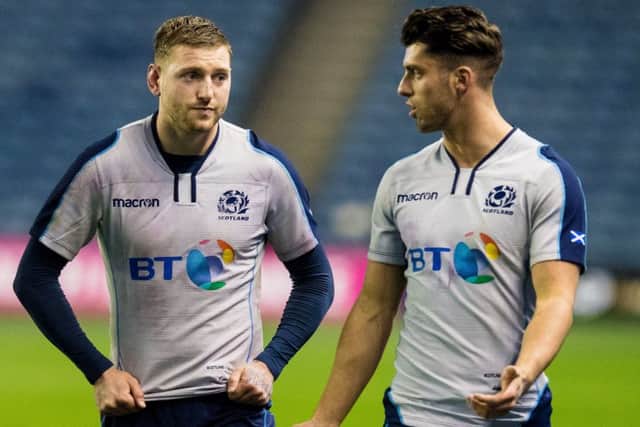Finn Russell and Adam Hastings has both been included in the starting XV. Picture: SNS