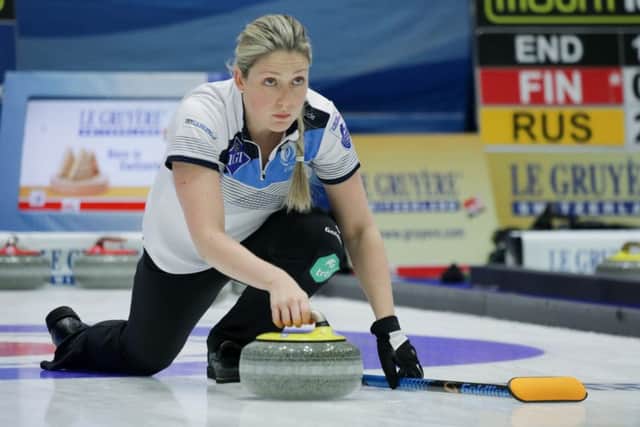 Scotland's Lauren Gray in action at Le Gruyère AOP European Curling Championshipsin Tallinn, Estonia. Picture: Alina Pavlyuchik
/@WCF