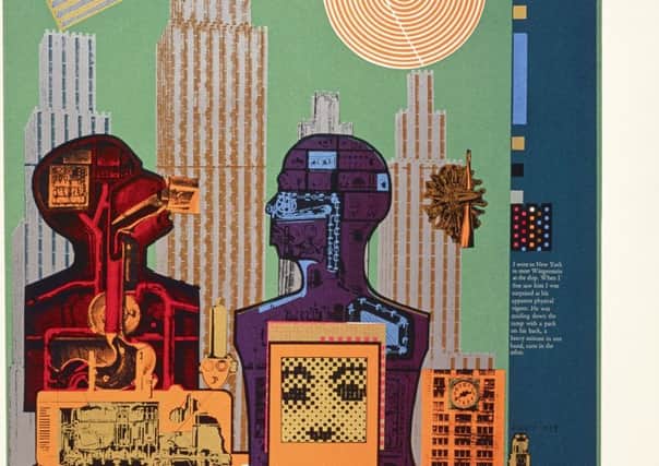 Wittgenstein in New York (from As is When), by Eduardo Paolozzi, 1964 PIC:
 National Galleries of Scotland, purchased 2001

Â© Trustees of the Paolozzi Foundation, Licensed by DACS 2018