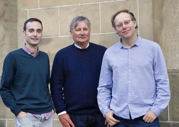 Left to right: CereProc founders Christopher Pidcock, Paul Welham, and Matthew Aylett. Picture: Contributed