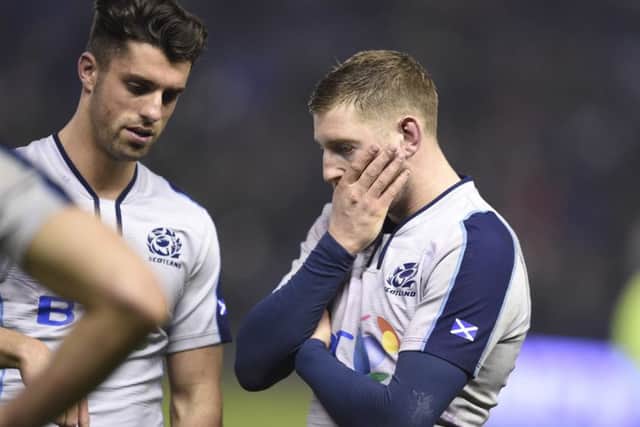 Adam Hastings, left, will play at stand-off against Argentina, with Finn Russell moving to inside centre. Picture: Ian Rutherford/PA Wire