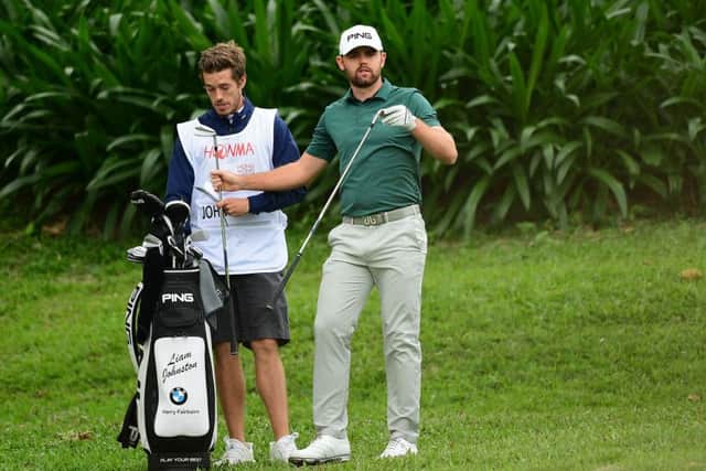 Liam Johnston opened with a one-over-par 73 in his first outing since securing a European Tour card. Picture: Getty Images