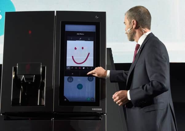 Would you let the LG intelligent fridge keep tabs on you? Picture: David Becker/Getty