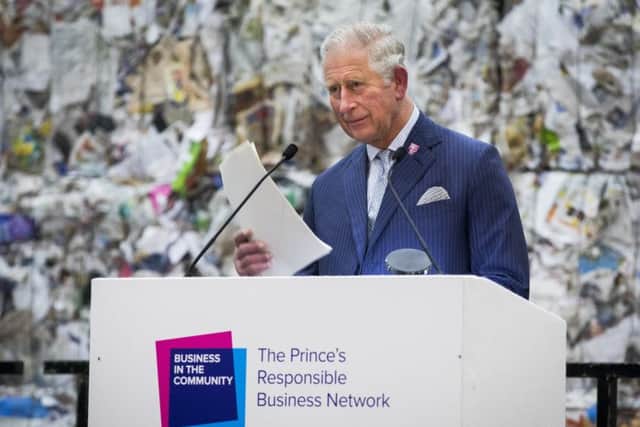 Prince Charles, patron of Business in the Community, at its Waste to Wealth Summit. Picture: Tristan Fewings - WPA Pool/Getty.