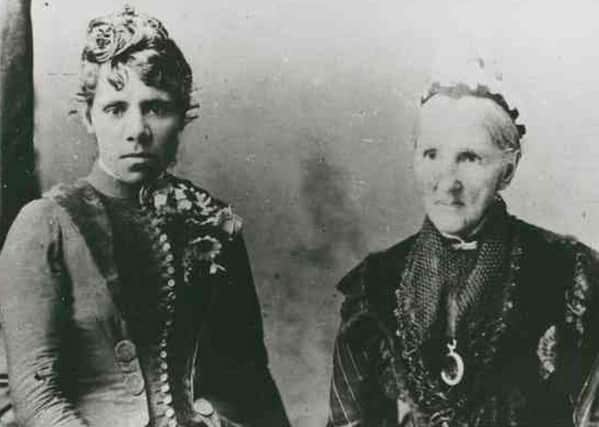 Scot Christina Smith (right) is pictured in Mount Gambier with friend Jenny Westendorf in 1880. PIC: State Library of South Australia.