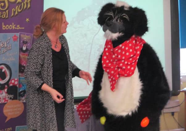 Badger the Mystical Mutt visited North Bute Primary recently to share his stories.