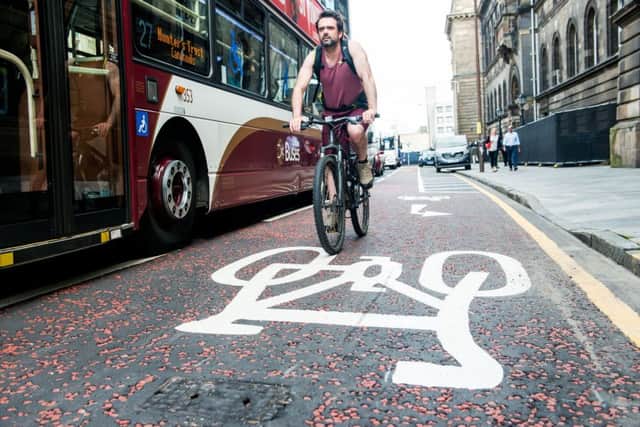 Ministers want to increase cycling to 10 per cent of journeys in Scotland by 2020. Picture: Ian Georgeson
