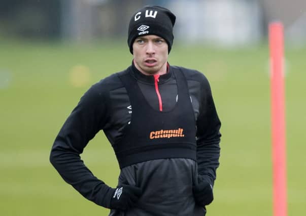 Hearts Craig Wighton in training ahead of the game against St Mirren. Picture: Bruce White/SNS