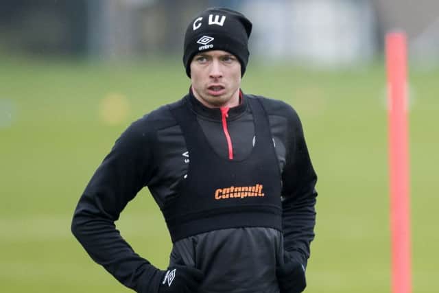 Hearts Craig Wighton in training ahead of the game against St Mirren. Picture: Bruce White/SNS