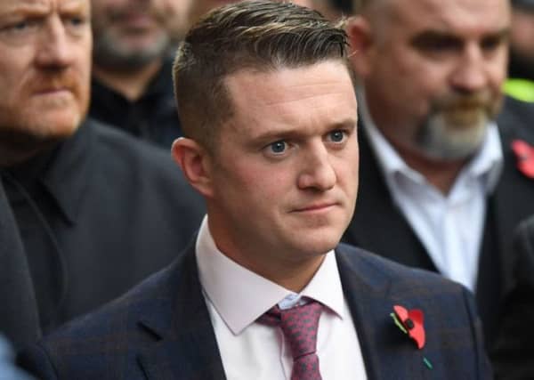 The controversial activist - real name Stephen Yaxley-Lennon - will advise Mr Batten on rape gangs and prison reform. Picture: CHRIS J RATCLIFFE/AFP/Getty