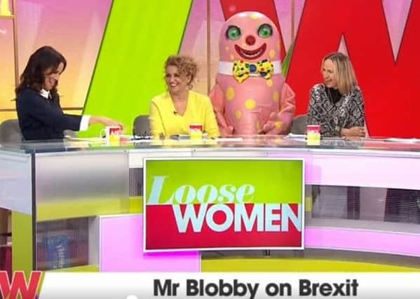 Mr Blobby has turned everyones reality upside down to appear on Loose Women (Photo: ITV)