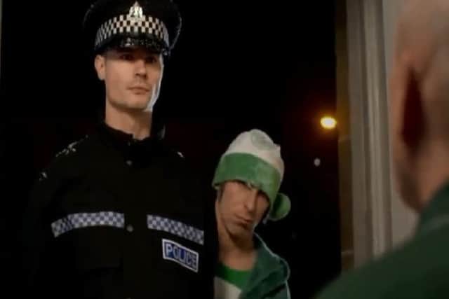 Mikael Lustig and Scott Brown star in the new Celtic Christmas video. Picture: Celtic FC