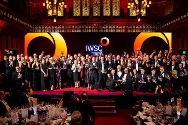 The team from William Grant and Sons show off the dozens of awards and medals they won at the 2018 International Wine & Spirits Competition
