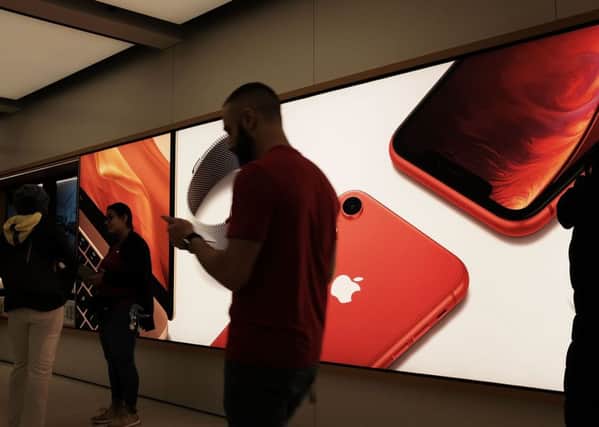 Apple is said to have cut production orders recently for all three of its new iPhone models. Picture: Spencer Platt/Getty Images