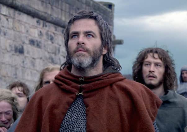 Actor Chris Pine as Robert the Bruce in Outlaw King. PIC: Contributed.
