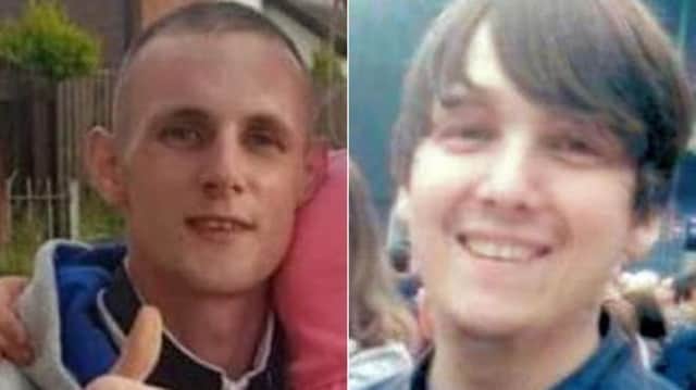 Mr McClelland, 31, (right) was stabbed to death in Paisley last year by James Wright (left). Picture: contributed