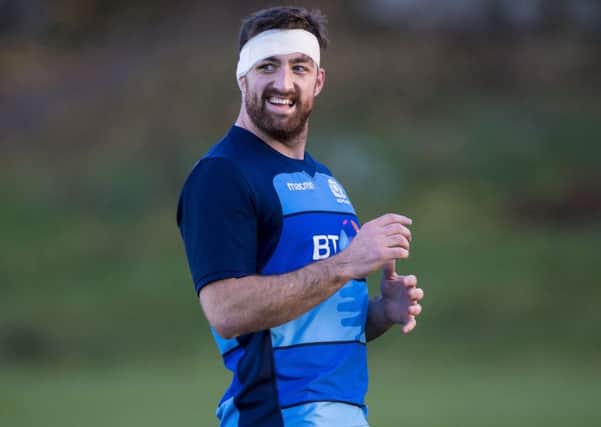Scotland's recent call up Gary Graham trains with the squad. Pic: SNS