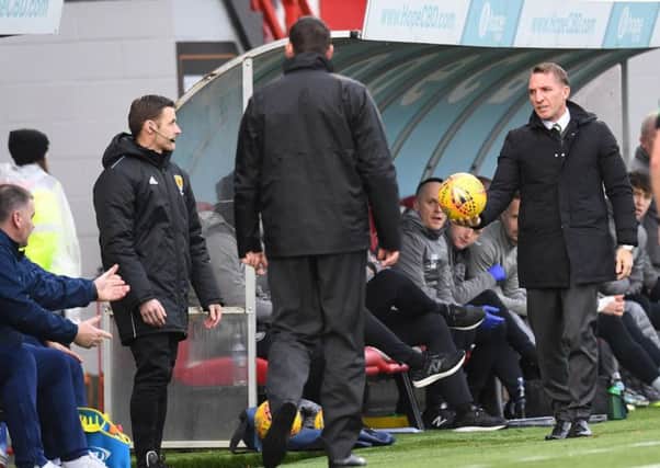 brendan Rodgers complained that "every ball seemed to be flat." Pic: SNS/Craig Williamson