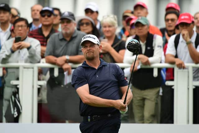 David Drysdale tees off in the final round on his way to finishing fifth in the Honma Hong Kong Open at Fanling. Picture: Getty Images