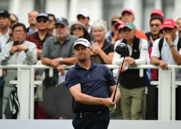 David Drysdale tees off in the final round on his way to finishing fifth in the Honma Hong Kong Open at Fanling. Picture: Getty Images